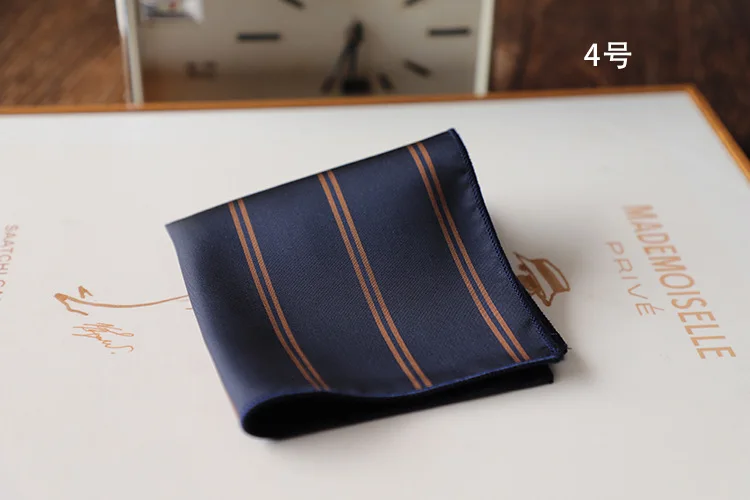 23cm Korean Retro Men's Suit Pocket Square Snowflake Star Flower Printed Handkerchief Banquet Accessories Cravat Hanky Towel
