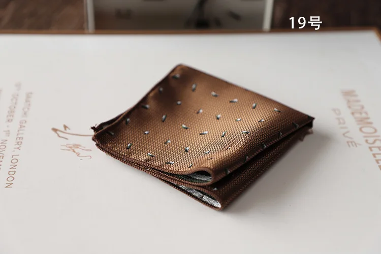 23cm Korean Retro Men's Suit Pocket Square Snowflake Star Flower Printed Handkerchief Banquet Accessories Cravat Hanky Towel