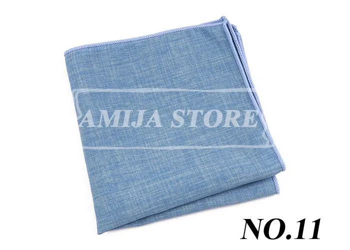 27Colors Solid Cotton Handkerchief For Man Shirt Accessories Orange Coral Wedding Party Daily Suit Pocket Square Chest Towel Gif