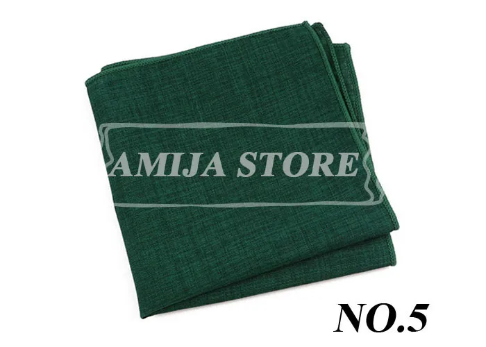 27Colors Solid Cotton Handkerchief For Man Shirt Accessories Orange Coral Wedding Party Daily Suit Pocket Square Chest Towel Gif