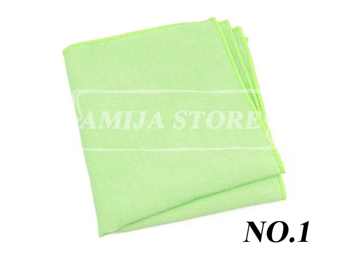 27Colors Solid Cotton Handkerchief For Man Shirt Accessories Orange Coral Wedding Party Daily Suit Pocket Square Chest Towel Gif