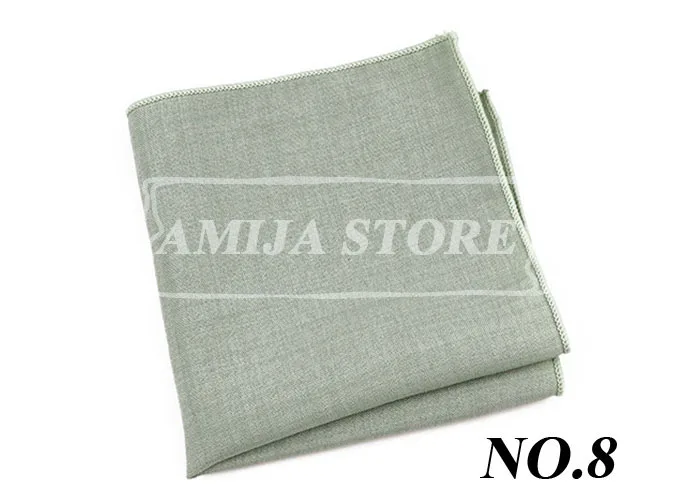 27Colors Solid Cotton Handkerchief For Man Shirt Accessories Orange Coral Wedding Party Daily Suit Pocket Square Chest Towel Gif