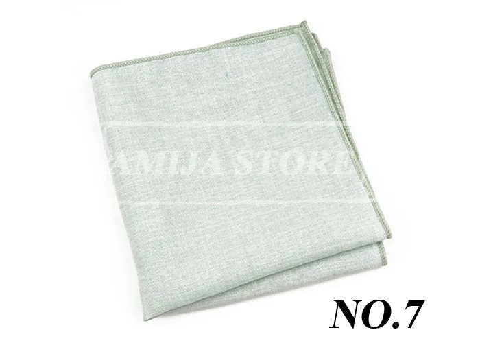 27Colors Solid Cotton Handkerchief For Man Shirt Accessories Orange Coral Wedding Party Daily Suit Pocket Square Chest Towel Gif