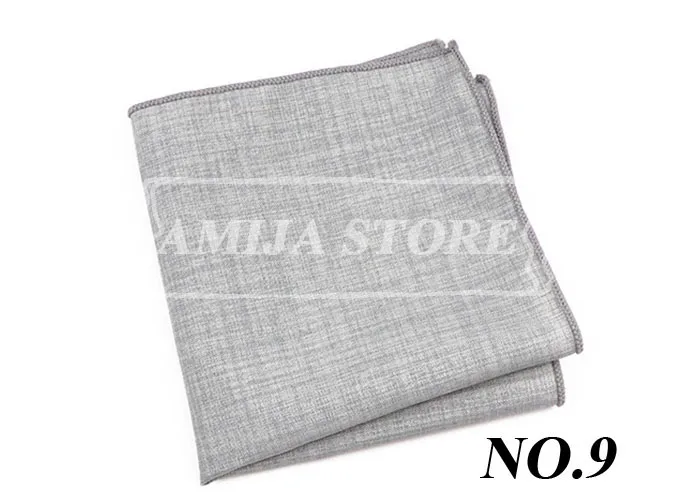 27Colors Solid Cotton Handkerchief For Man Shirt Accessories Orange Coral Wedding Party Daily Suit Pocket Square Chest Towel Gif