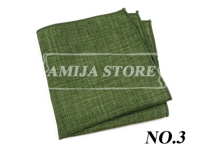 27Colors Solid Cotton Handkerchief For Man Shirt Accessories Orange Coral Wedding Party Daily Suit Pocket Square Chest Towel Gif