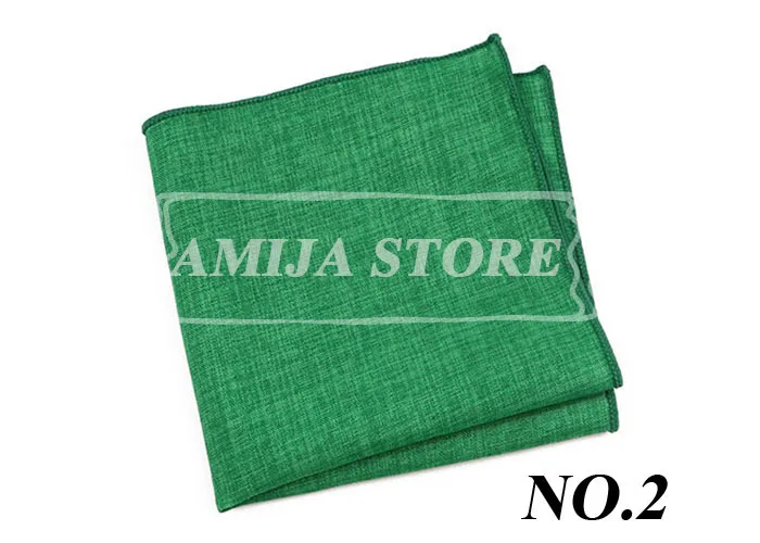 27Colors Solid Cotton Handkerchief For Man Shirt Accessories Orange Coral Wedding Party Daily Suit Pocket Square Chest Towel Gif