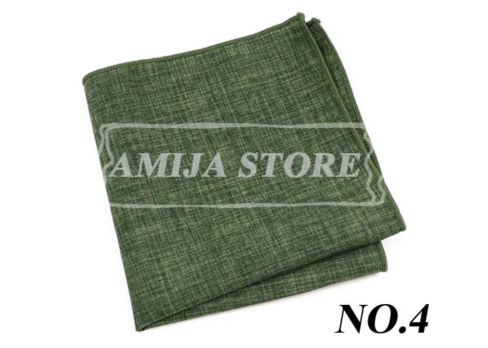 27Colors Solid Cotton Handkerchief For Man Shirt Accessories Orange Coral Wedding Party Daily Suit Pocket Square Chest Towel Gif