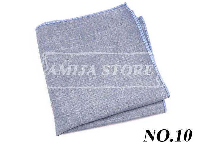 27Colors Solid Cotton Handkerchief For Man Shirt Accessories Orange Coral Wedding Party Daily Suit Pocket Square Chest Towel Gif
