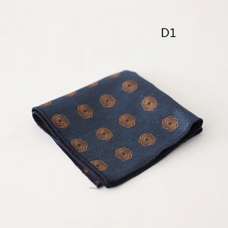 23cm Luxury Men Suit Pocket Square Floral Brown Red Handkerchief Polka Dot Striped Hanky Tuxedo Chest Towel Wedding Party Cravat