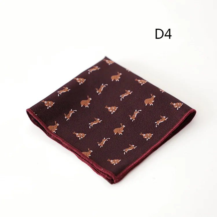 23cm Luxury Men Suit Pocket Square Floral Brown Red Handkerchief Polka Dot Striped Hanky Tuxedo Chest Towel Wedding Party Cravat