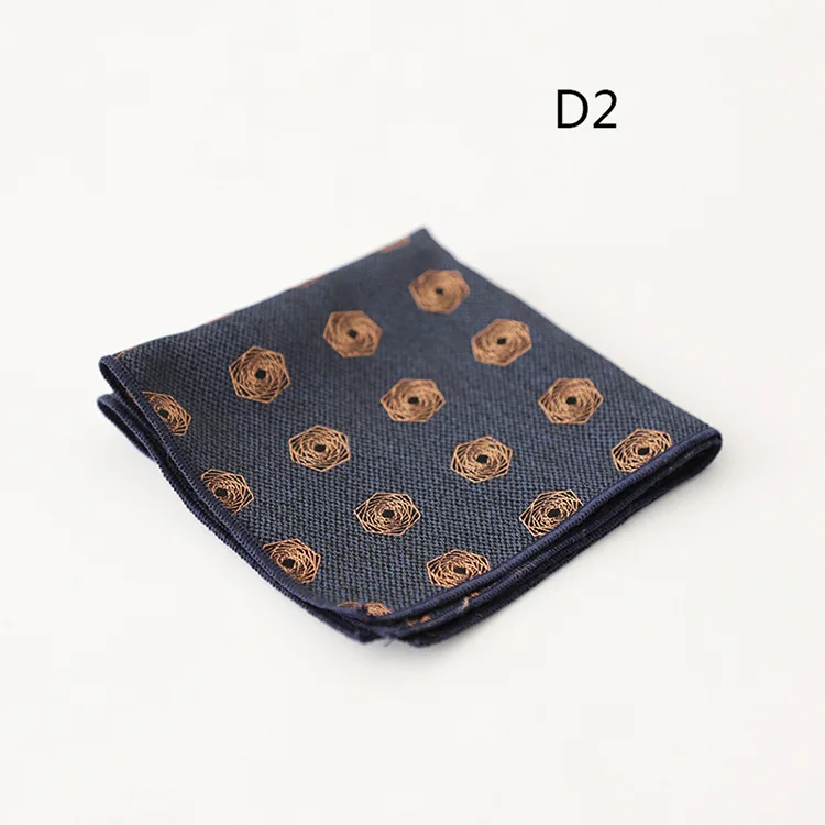 23cm Luxury Men Suit Pocket Square Floral Brown Red Handkerchief Polka Dot Striped Hanky Tuxedo Chest Towel Wedding Party Cravat