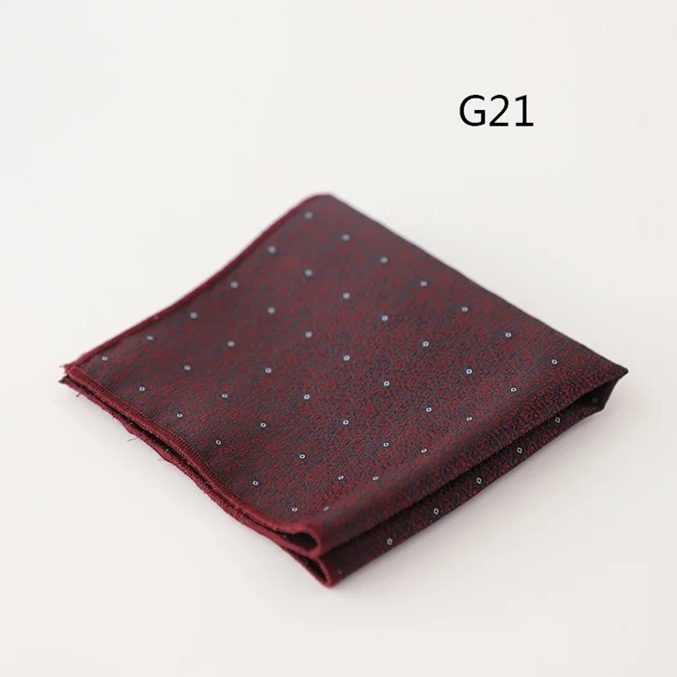 23cm Luxury Men Suit Pocket Square Floral Brown Red Handkerchief Polka Dot Striped Hanky Tuxedo Chest Towel Wedding Party Cravat