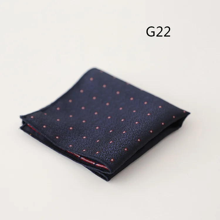 23cm Luxury Men Suit Pocket Square Floral Brown Red Handkerchief Polka Dot Striped Hanky Tuxedo Chest Towel Wedding Party Cravat