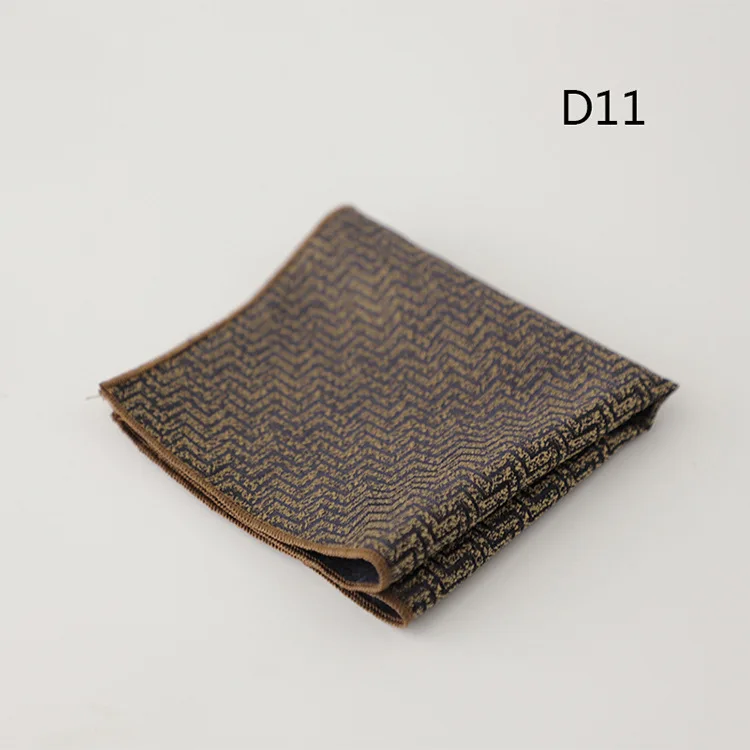 23cm Luxury Men Suit Pocket Square Floral Brown Red Handkerchief Polka Dot Striped Hanky Tuxedo Chest Towel Wedding Party Cravat