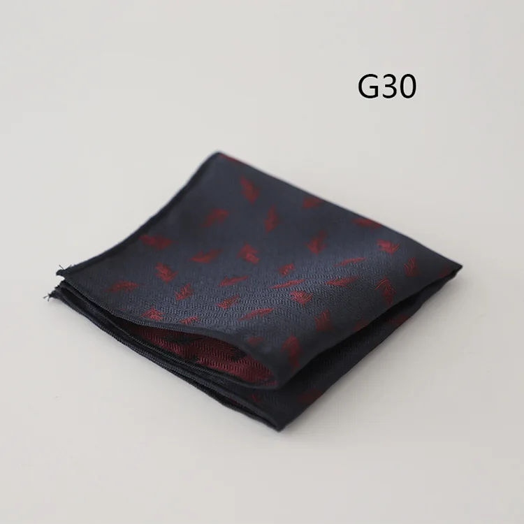 23cm Luxury Men Suit Pocket Square Floral Brown Red Handkerchief Polka Dot Striped Hanky Tuxedo Chest Towel Wedding Party Cravat