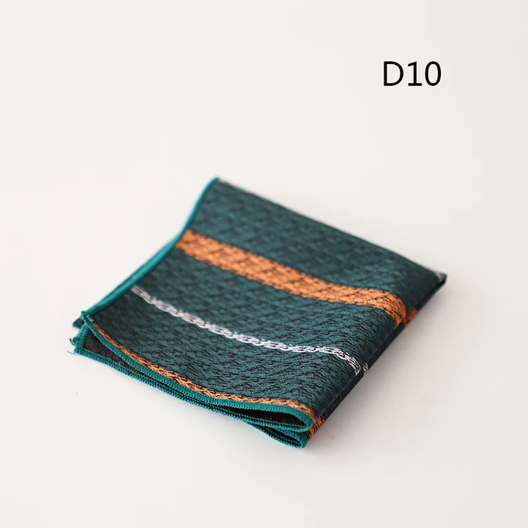 23cm Luxury Men Suit Pocket Square Floral Brown Red Handkerchief Polka Dot Striped Hanky Tuxedo Chest Towel Wedding Party Cravat