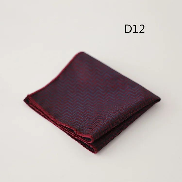 23cm Luxury Men Suit Pocket Square Floral Brown Red Handkerchief Polka Dot Striped Hanky Tuxedo Chest Towel Wedding Party Cravat