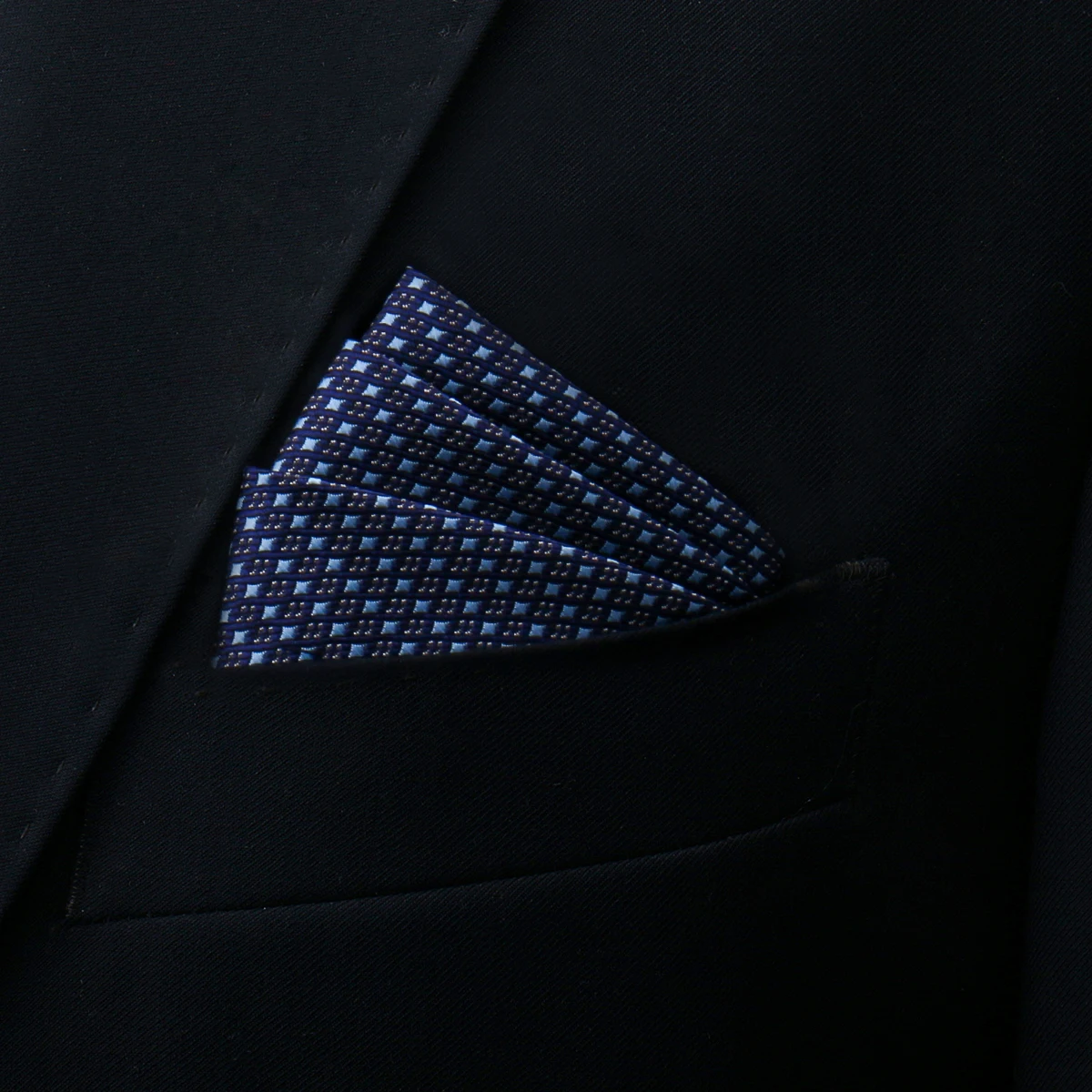 Brand Kerchief Man Dark Blue Striped April Fool's Day Fit Formal Party Pocket Square Handkerchiefs Suit Accessories Men Necktie