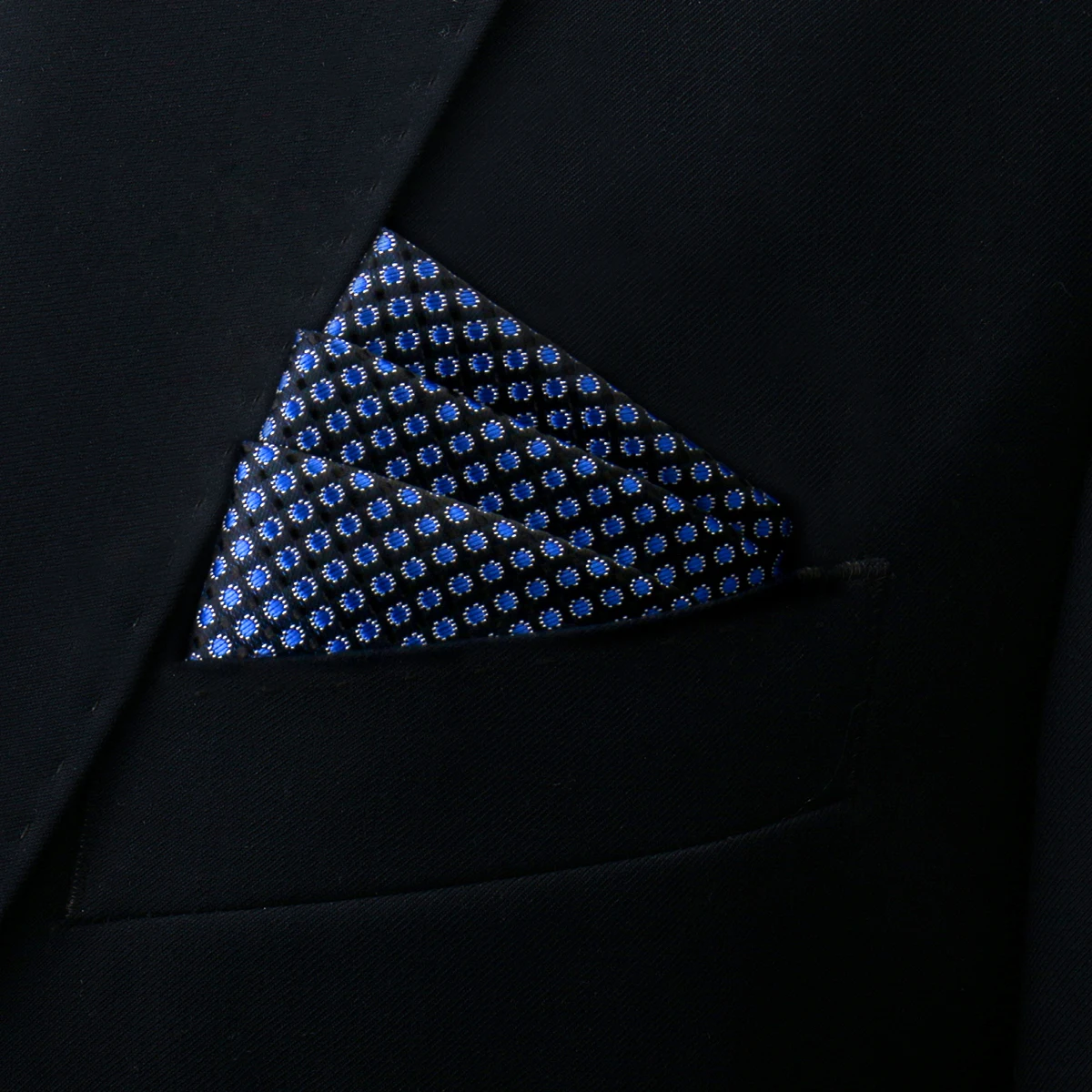 Brand Kerchief Man Dark Blue Striped April Fool's Day Fit Formal Party Pocket Square Handkerchiefs Suit Accessories Men Necktie