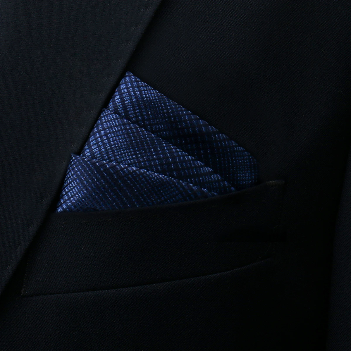Brand Kerchief Man Dark Blue Striped April Fool's Day Fit Formal Party Pocket Square Handkerchiefs Suit Accessories Men Necktie