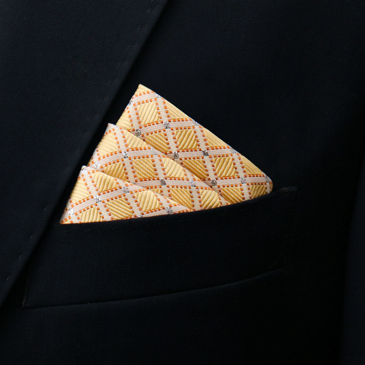 Brand Kerchief Man Dark Blue Striped April Fool's Day Fit Formal Party Pocket Square Handkerchiefs Suit Accessories Men Necktie