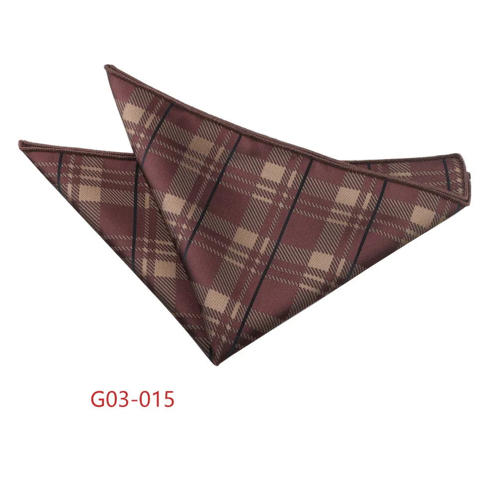 Trendy Brown Pocket Square Men Fashion Navy Flower Striped Handkerchief Small Scarf Wedding Party Suit Accessories Elegant Hanky