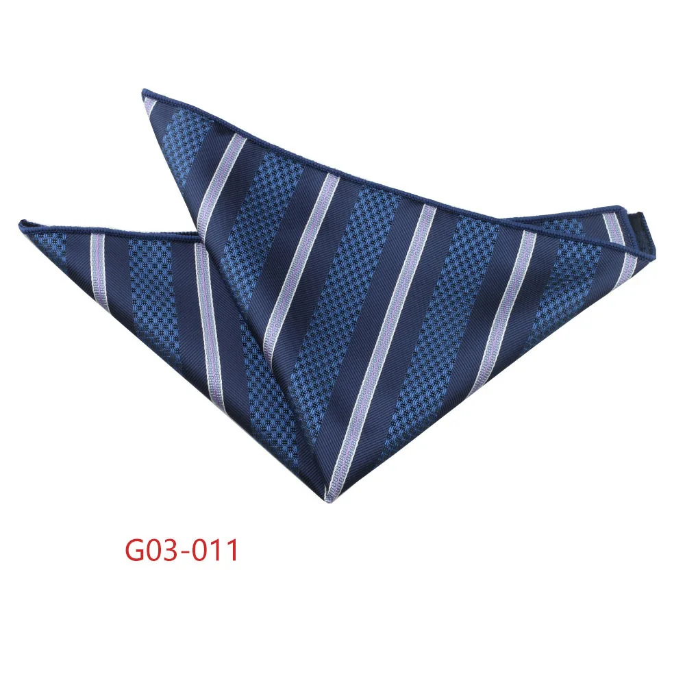 Trendy Brown Pocket Square Men Fashion Navy Flower Striped Handkerchief Small Scarf Wedding Party Suit Accessories Elegant Hanky