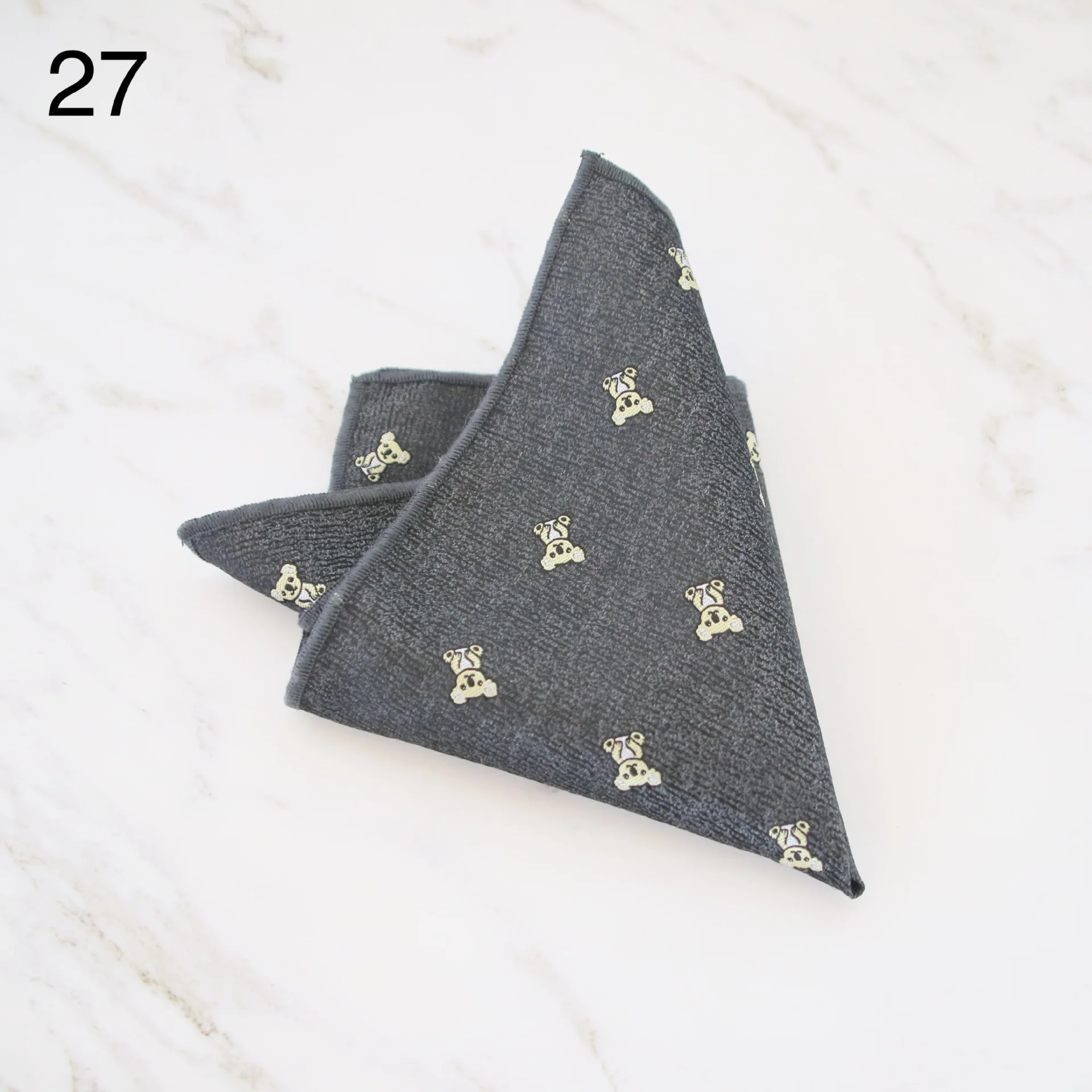 Cartoon Animal Lions Horses Pocket Square Men Novelty Polyester Striped Navy Handkercheif Formal Business Men's Suit Shirt Hanky