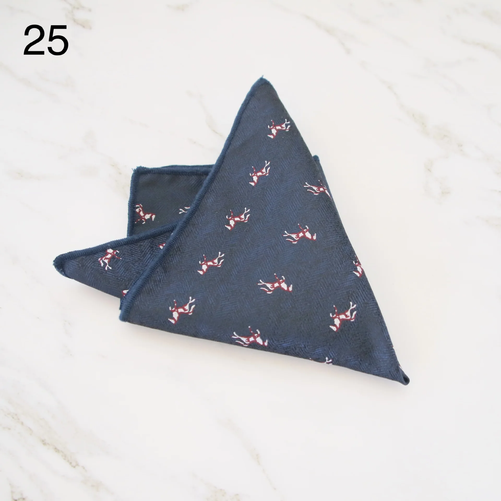 Cartoon Animal Lions Horses Pocket Square Men Novelty Polyester Striped Navy Handkercheif Formal Business Men's Suit Shirt Hanky