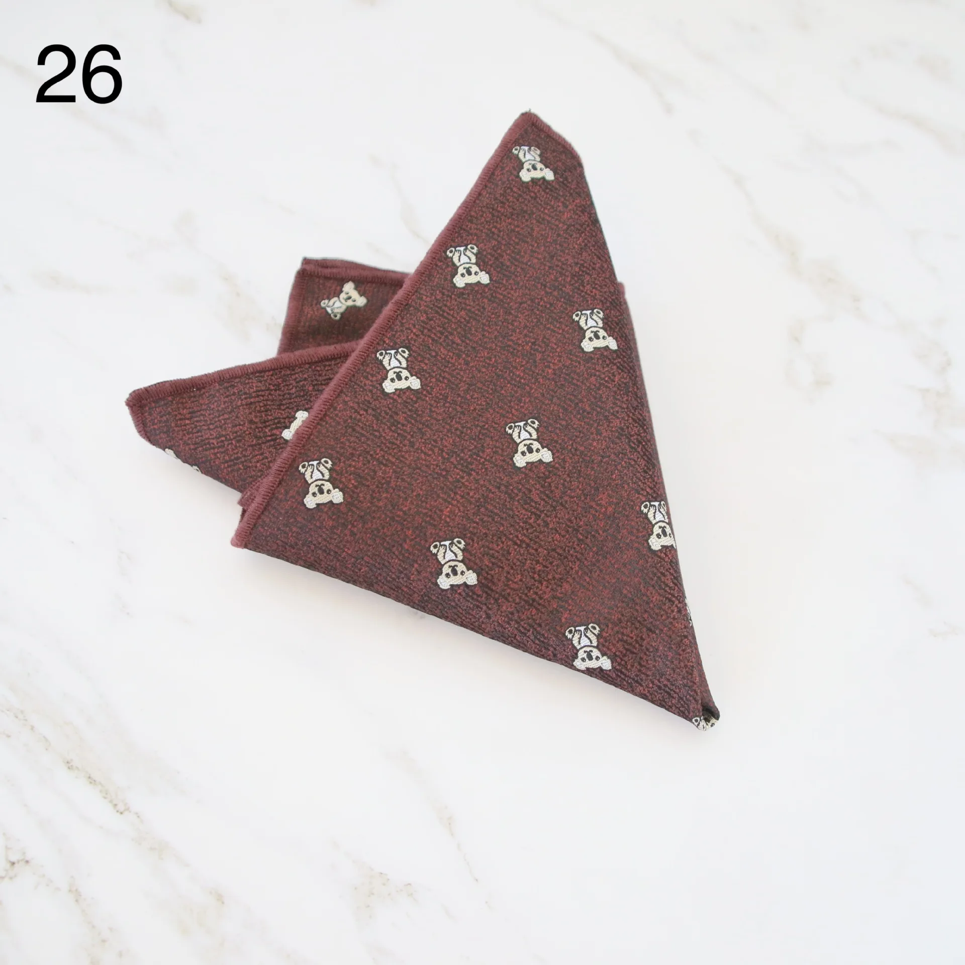 Cartoon Animal Lions Horses Pocket Square Men Novelty Polyester Striped Navy Handkercheif Formal Business Men's Suit Shirt Hanky