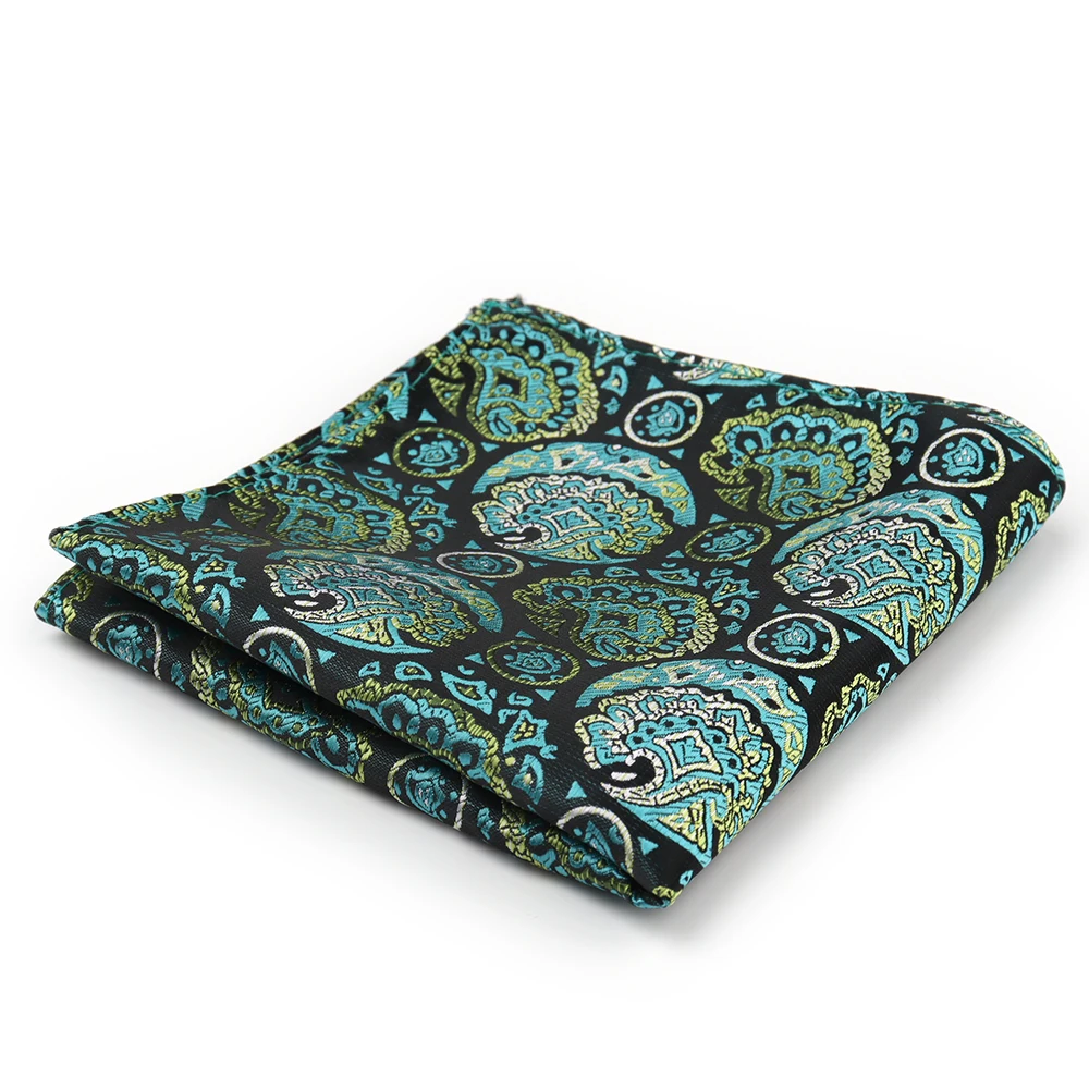 Men Handkerchief Pocket Square Silk Hanky Flower Paisley Wedding Party Floral Pocket Square Men Banquet Accessories Gift Hanky
