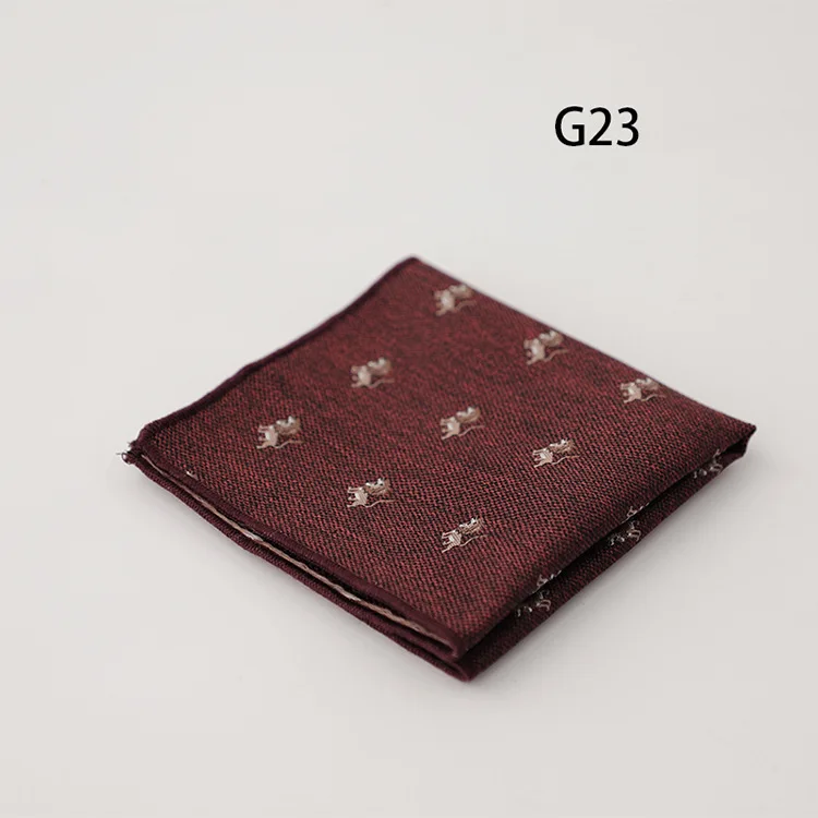 24cm Cartoon Animal Pocket Square Business Formal Men's Suit Handkerchief Floral Chest Towel Wedding Party Tuxedo Cravat Hanky