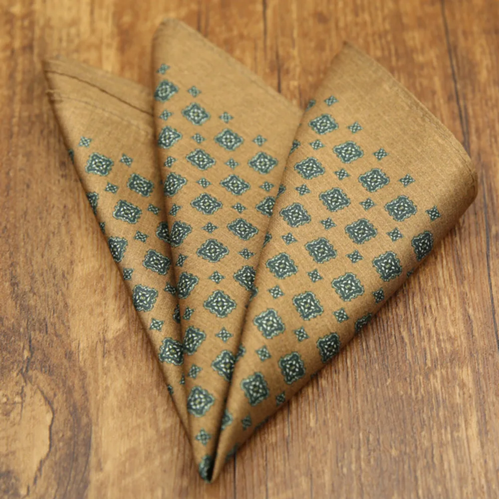 French New Oversized 27cm Mens Red Pocket Square Floral Paisley Print Handkerchief Wedding Party Tuxedo Accessories Groom Hanky