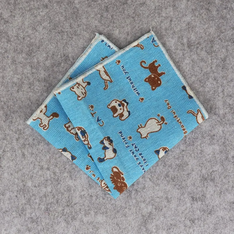 New Fruits Printed Pocket Square for Mens Fashion Linen Handkerchiefs Wedding Party Groom Suits Pocket Towel Beige Casual Hanky