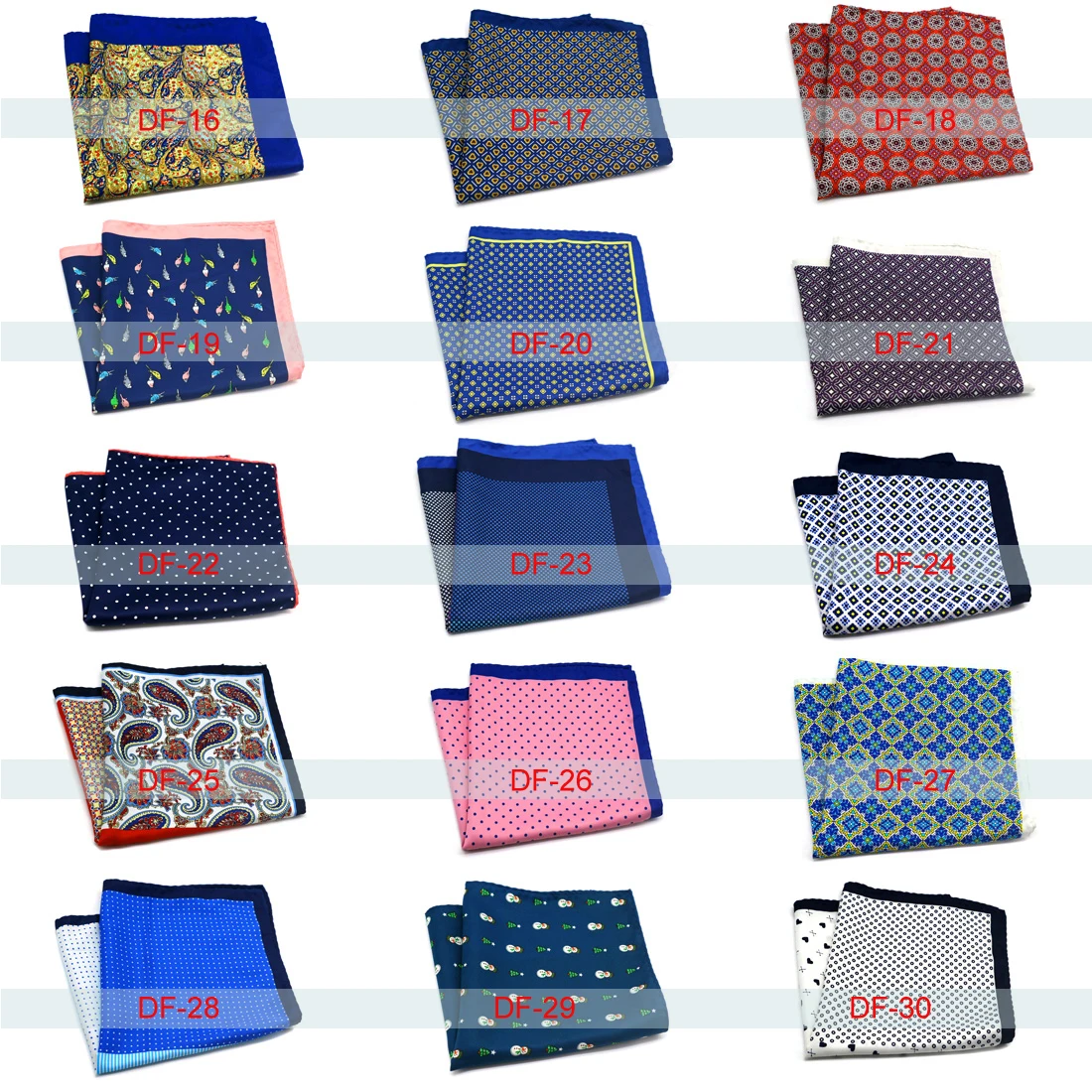 Wholesale 15 Piecess Men's Pocket Squares 12.5In Large Silky Floral Pocket Square For Men Women Handkerchiefs Set Assorted