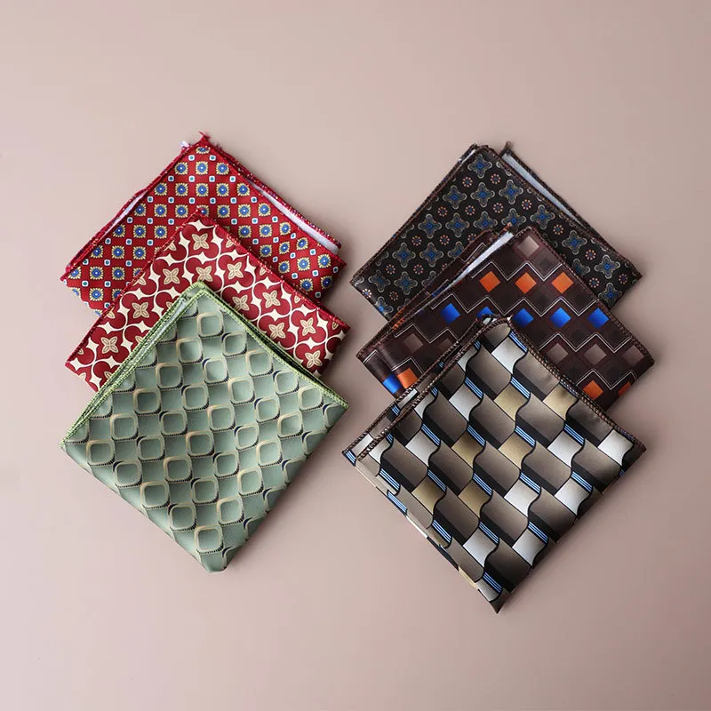 Fashion Suits Pocket Square For Men Business Chest Towel Hanky Gentlemen Plaid Hankies Classic Suit Napkin Mens Handkerchief