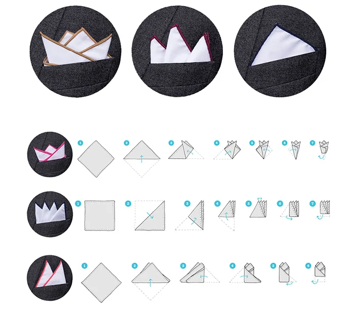 Fashion Pocket Square Holder Handkerchief Keeper Organizer Man Prefolded Handkerchiefs For Men Gentlemen Suit Wearing Accessory