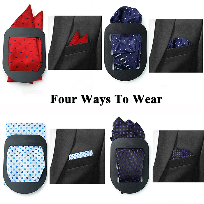 Fashion Pocket Square Holder Handkerchief Keeper Organizer Man Prefolded Handkerchiefs For Men Gentlemen Suit Wearing Accessory