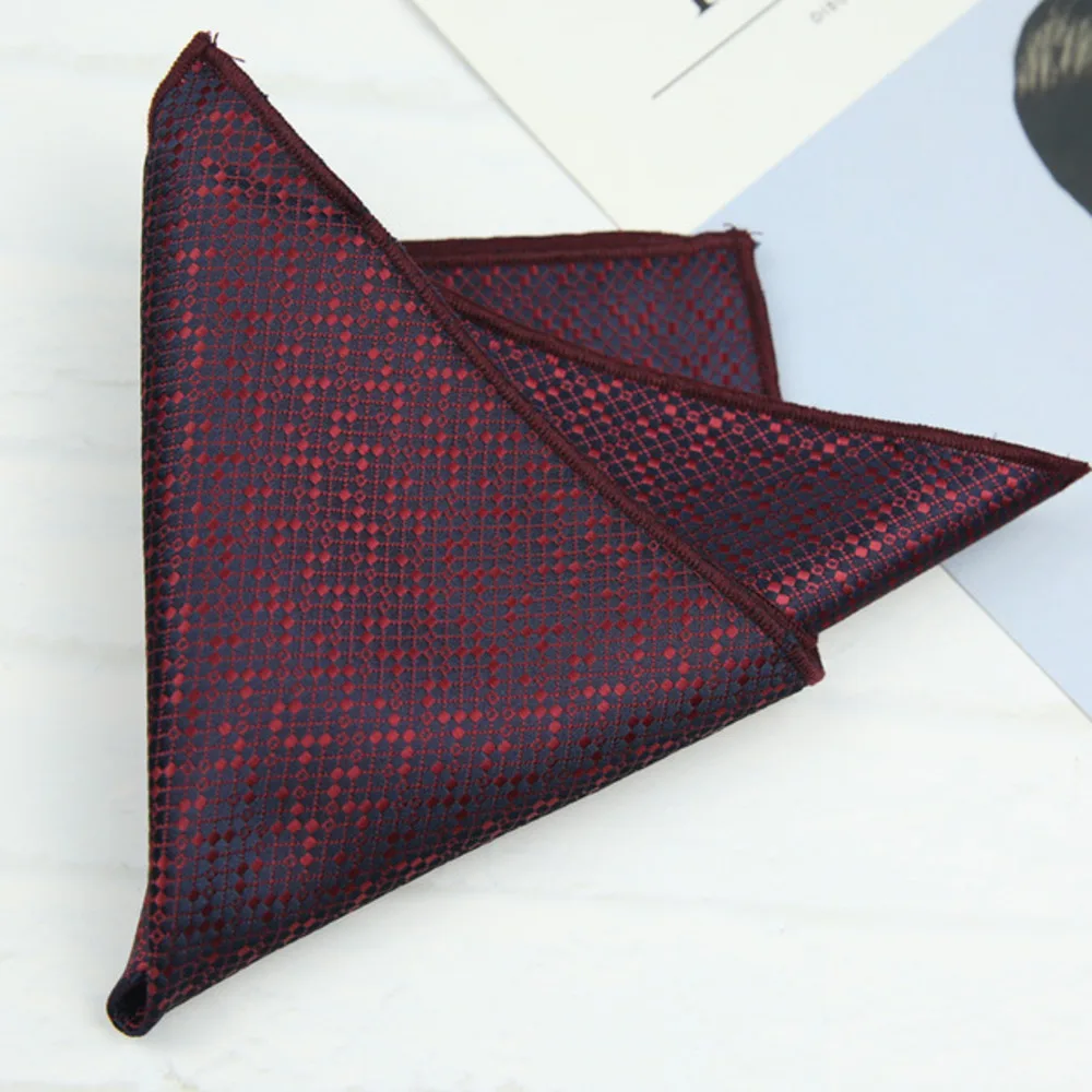 23cm Pocket Square Suit Dress Chest Scarf Men's Business Formal British Korean Style Light Gold Brown Color Handkerchief Hanky