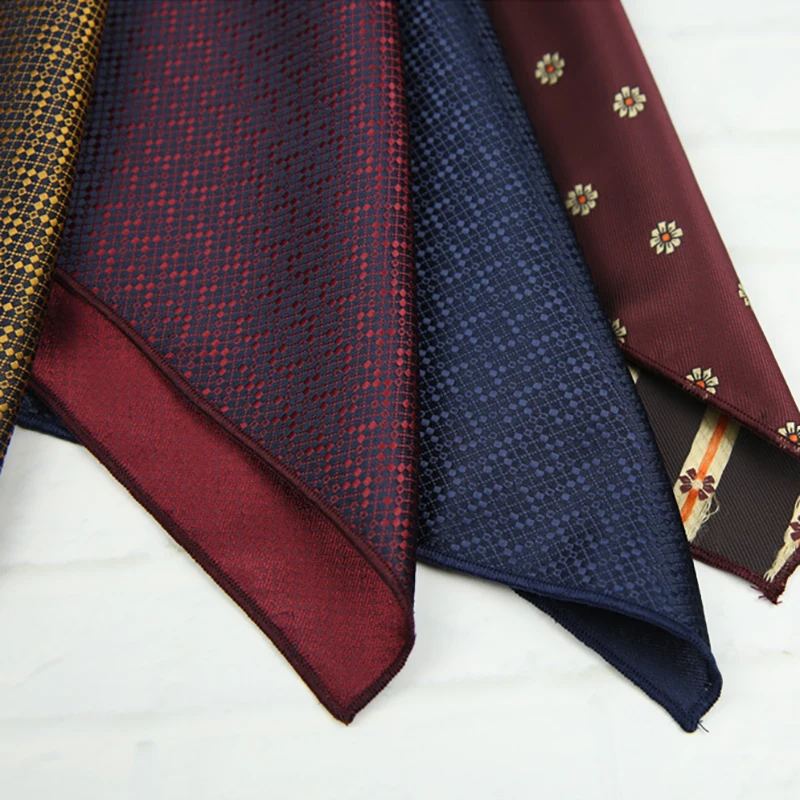 23cm Pocket Square Suit Dress Chest Scarf Men's Business Formal British Korean Style Light Gold Brown Color Handkerchief Hanky