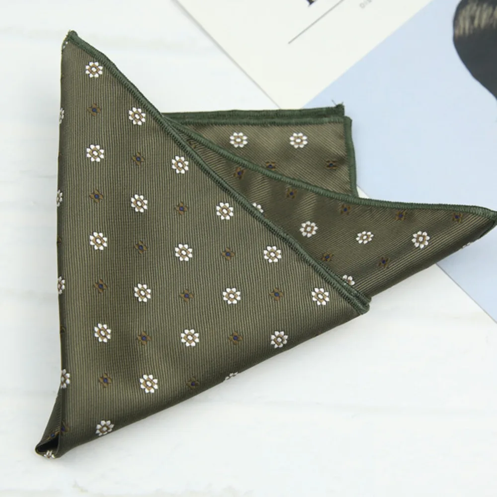 23cm Pocket Square Suit Dress Chest Scarf Men's Business Formal British Korean Style Light Gold Brown Color Handkerchief Hanky