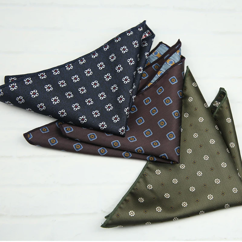 23cm Pocket Square Suit Dress Chest Scarf Men's Business Formal British Korean Style Light Gold Brown Color Handkerchief Hanky
