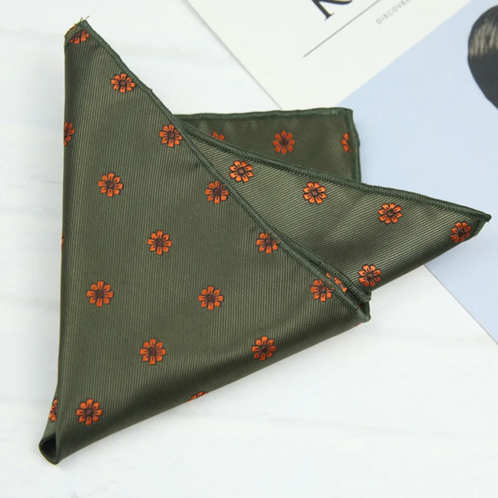 23cm Pocket Square Suit Dress Chest Scarf Men's Business Formal British Korean Style Light Gold Brown Color Handkerchief Hanky