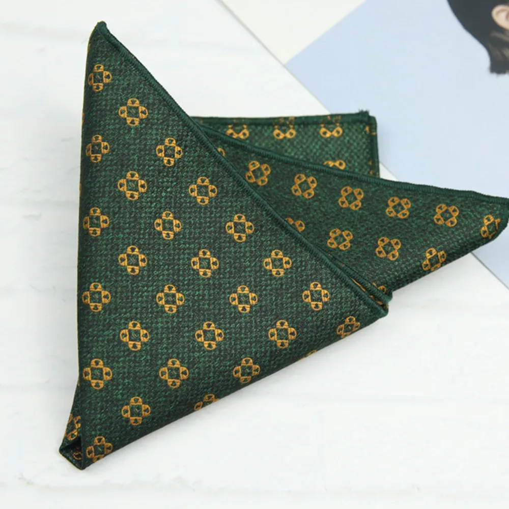 23cm Pocket Square Suit Dress Chest Scarf Men's Business Formal British Korean Style Light Gold Brown Color Handkerchief Hanky