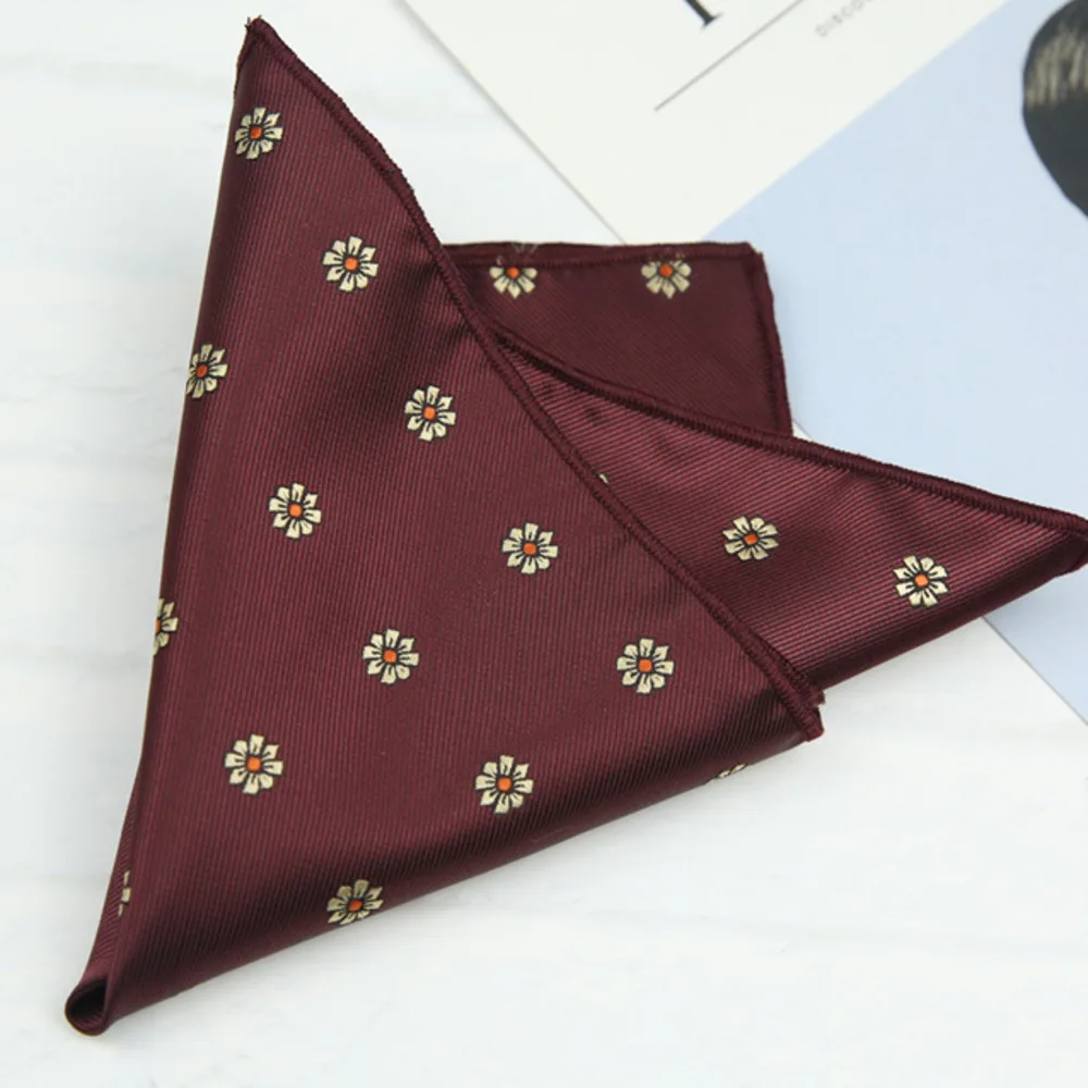 23cm Pocket Square Suit Dress Chest Scarf Men's Business Formal British Korean Style Light Gold Brown Color Handkerchief Hanky