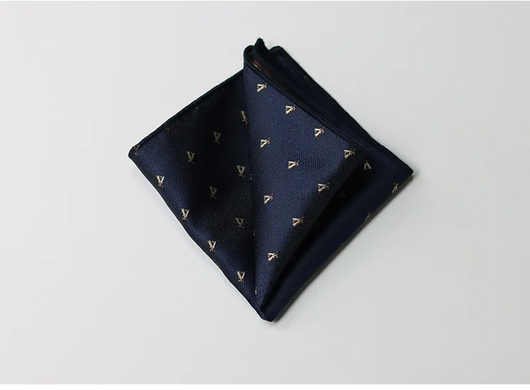 Brown Color Pocket Square For Men Adult Striped Paisley Floral Handkerchief Formal Dress Suit Accessory Navy Solid Hanky Cravat