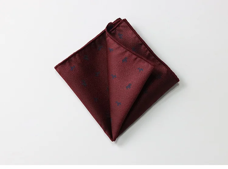 Brown Color Pocket Square For Men Adult Striped Paisley Floral Handkerchief Formal Dress Suit Accessory Navy Solid Hanky Cravat