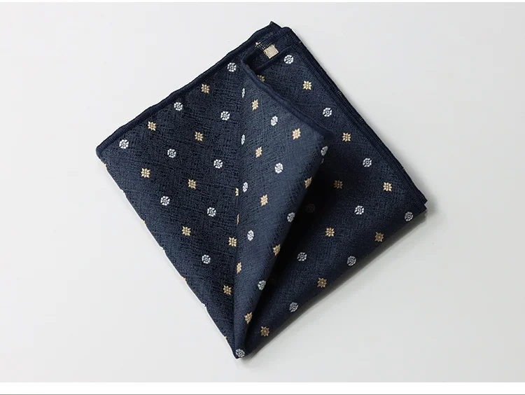 Brown Color Pocket Square For Men Adult Striped Paisley Floral Handkerchief Formal Dress Suit Accessory Navy Solid Hanky Cravat