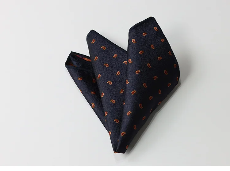 Brown Color Pocket Square For Men Adult Striped Paisley Floral Handkerchief Formal Dress Suit Accessory Navy Solid Hanky Cravat