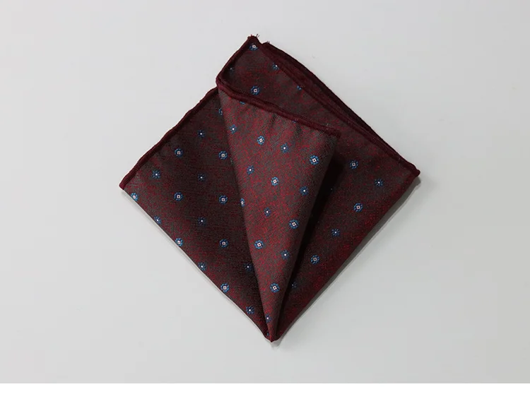 Brown Color Pocket Square For Men Adult Striped Paisley Floral Handkerchief Formal Dress Suit Accessory Navy Solid Hanky Cravat